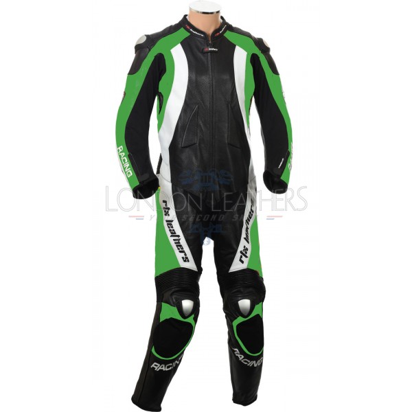 RTX Aero Evo Green Motorcycle Racing Leather Suit